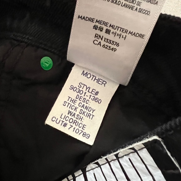 MOTHER DENIM 'SNACKS' The Candy Stick Maxi Skirt in Licorice Wash - NWT! - 27 - Picture 6 of 11